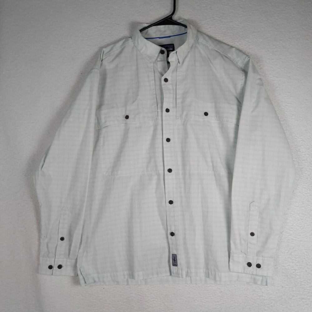 Patagonia Mens Large Plaid Button Down Shirt Long Sleeve Outdoor